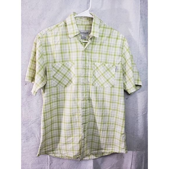 Men's medium Carhartt button up short sleeve shirt. - Picture 1 of 3